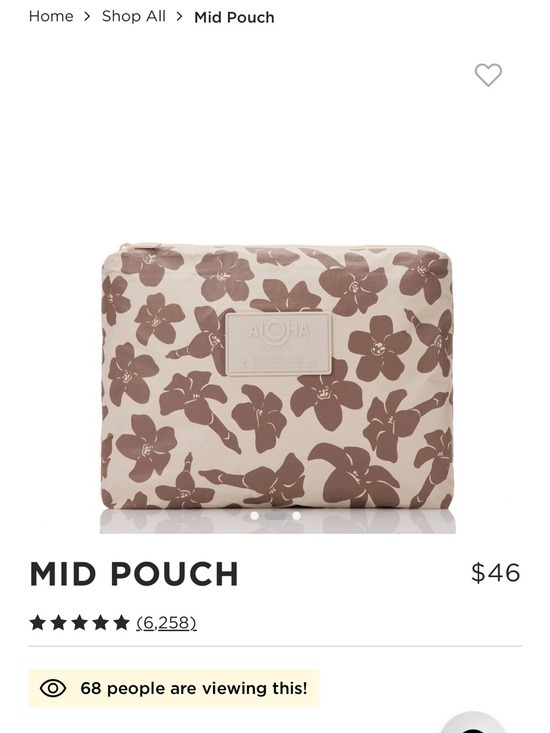 ALOHA Collection Handbags - NWT ALOHA Collection Mid Pouch in Puakenikeni